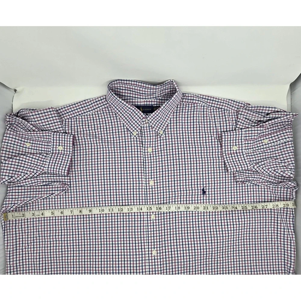 Polo Ralph Lauren Mens Performance Button Down Shirt Men's 2XB Multicolor Check